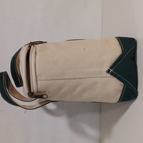 L.L .Bean Insulated Bag cream and green - Picture 4 of 12